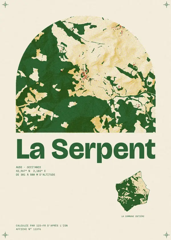 Affiche de La Serpent, calculée par 123-fr d'après l'IGN