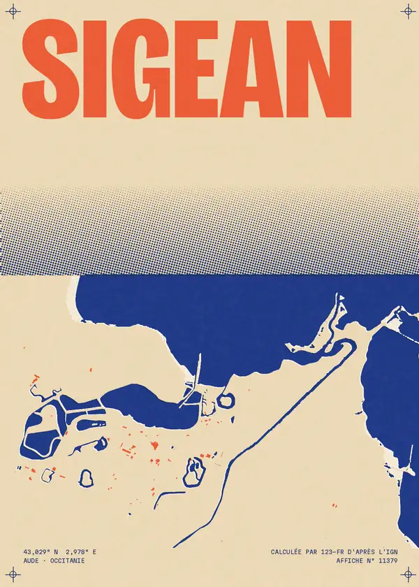 Affiche de Sigean, calculée par 123-fr d'après l'IGN