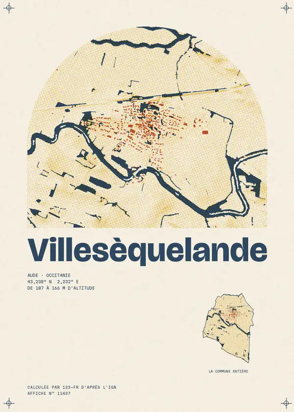 Affiche de Villesèquelande, calculée par 123-fr d'après l'IGN