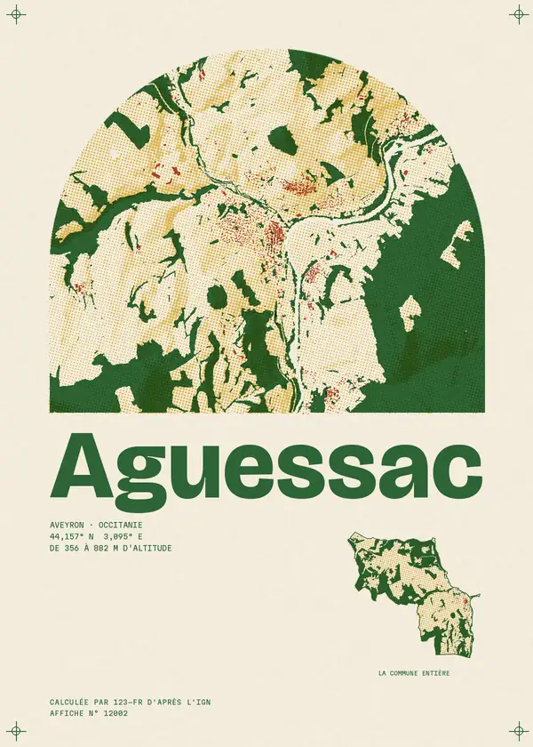 Affiche de Aguessac, calculée par 123-fr d'après l'IGN