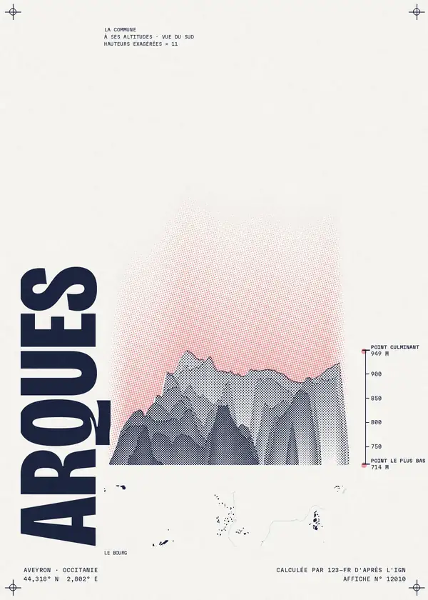 Affiche de Arques, calculée par 123-fr d'après l'IGN