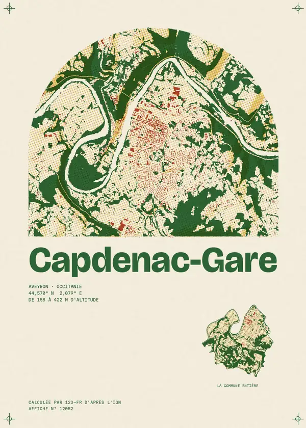Affiche de Capdenac-Gare, calculée par 123-fr d'après l'IGN