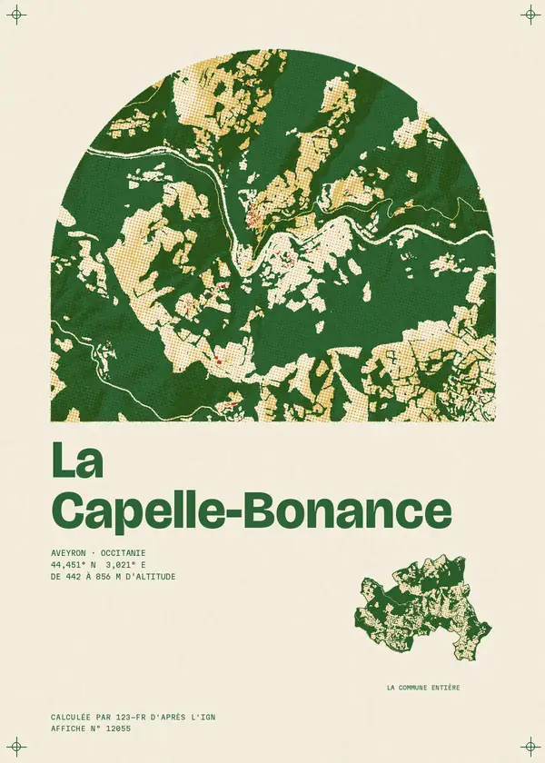 Affiche de La Capelle-Bonance, calculée par 123-fr d'après l'IGN