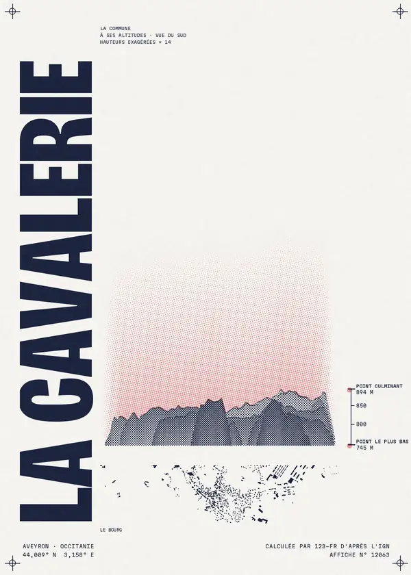 Affiche de La Cavalerie, calculée par 123-fr d'après l'IGN