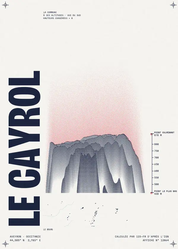 Affiche de Le Cayrol, calculée par 123-fr d'après l'IGN