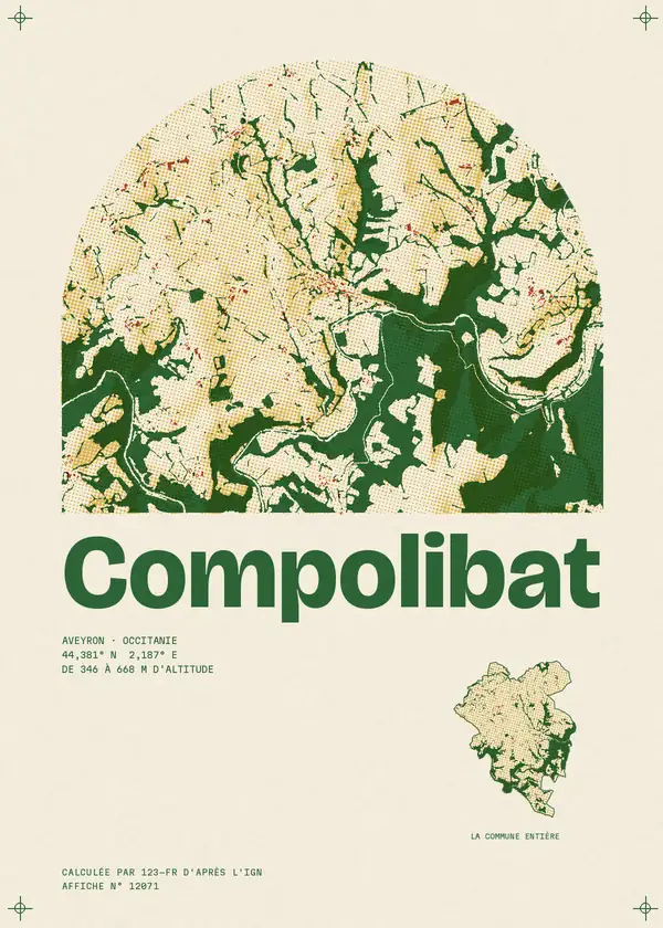 Affiche de Compolibat, calculée par 123-fr d'après l'IGN