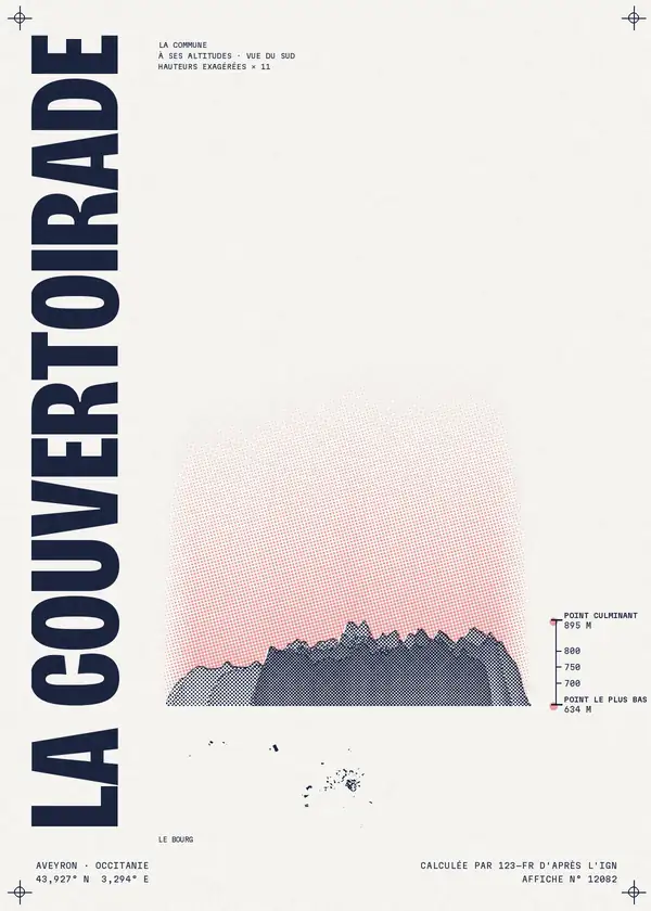 Affiche de La Couvertoirade, calculée par 123-fr d'après l'IGN