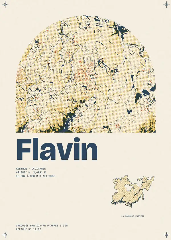 Affiche de Flavin, calculée par 123-fr d'après l'IGN