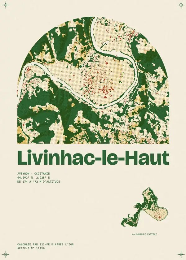 Affiche de Livinhac-le-Haut, calculée par 123-fr d'après l'IGN
