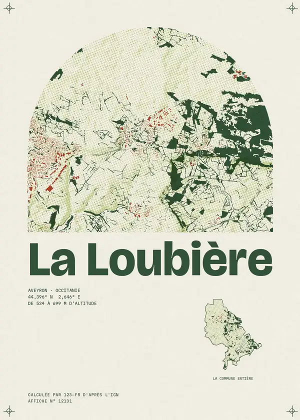 Affiche de La Loubière, calculée par 123-fr d'après l'IGN