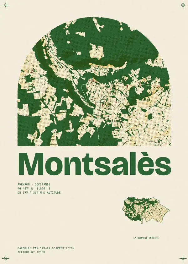 Affiche de Montsalès, calculée par 123-fr d'après l'IGN