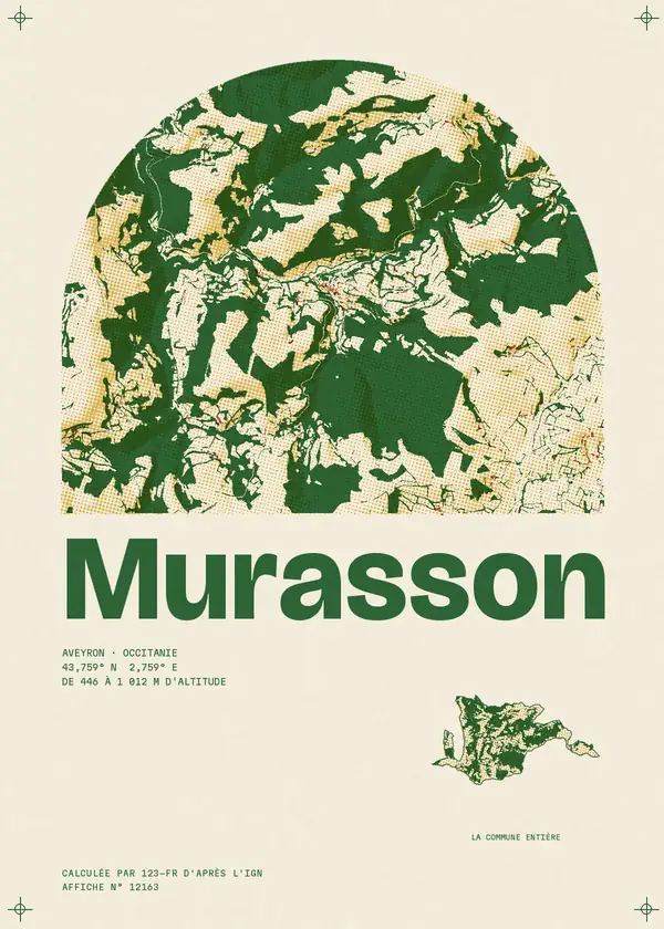 Affiche de Murasson, calculée par 123-fr d'après l'IGN
