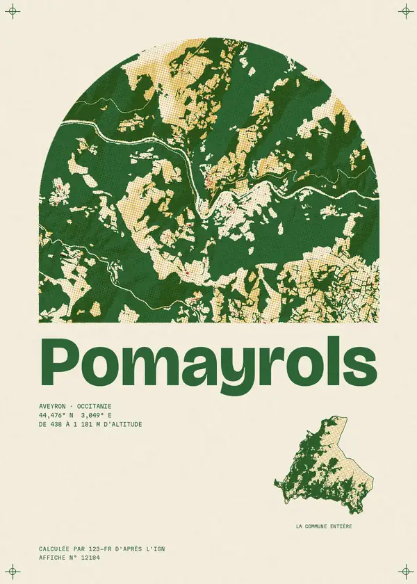 Affiche de Pomayrols, calculée par 123-fr d'après l'IGN
