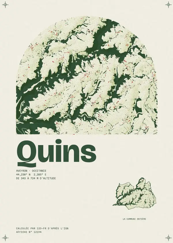 Affiche de Quins, calculée par 123-fr d'après l'IGN