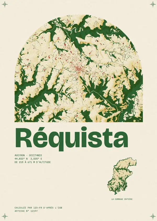 Affiche de Réquista, calculée par 123-fr d'après l'IGN