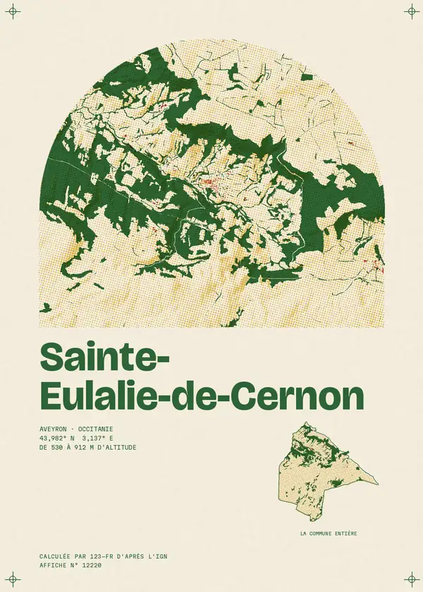 Affiche de Sainte-Eulalie-de-Cernon, calculée par 123-fr d'après l'IGN