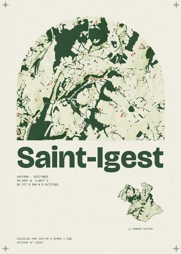 Affiche de Saint-Igest, calculée par 123-fr d'après l'IGN