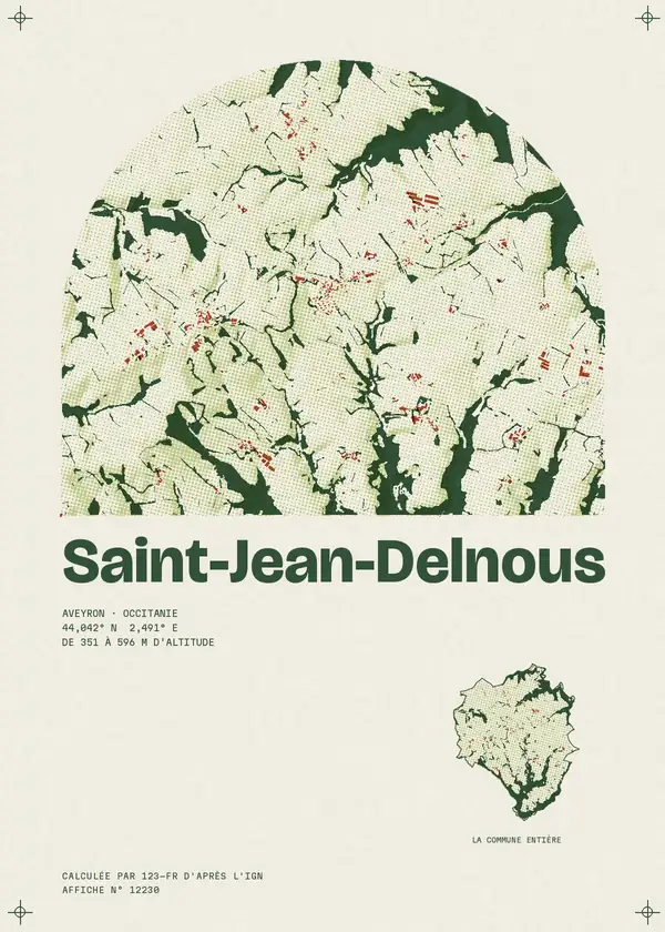 Affiche de Saint-Jean-Delnous, calculée par 123-fr d'après l'IGN