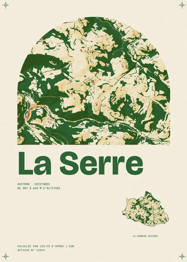 Affiche de La Serre, calculée par 123-fr d'après l'IGN