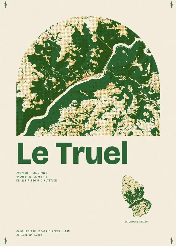Affiche de Le Truel, calculée par 123-fr d'après l'IGN