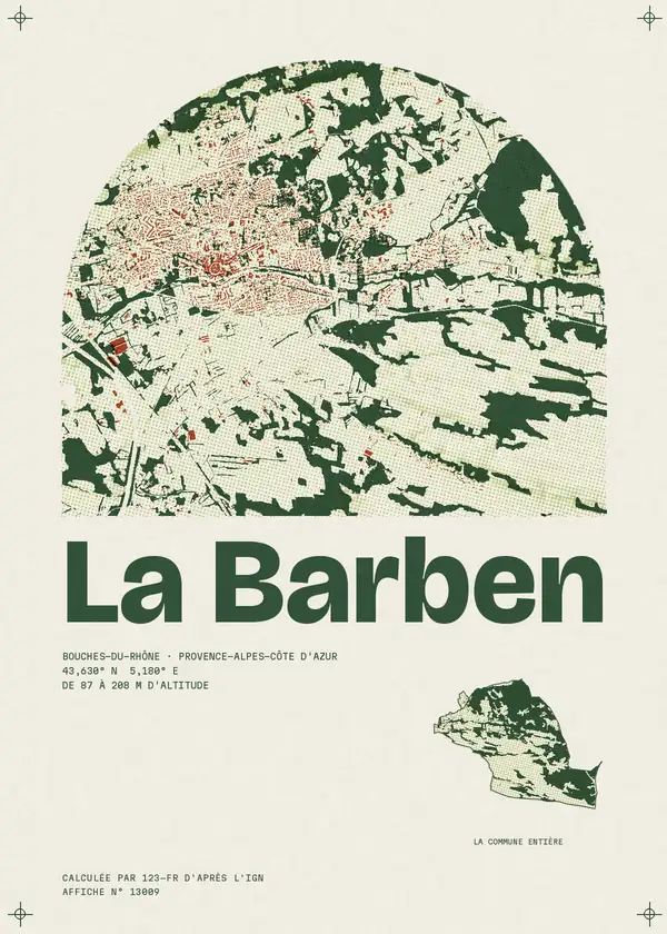 Affiche de La Barben, calculée par 123-fr d'après l'IGN