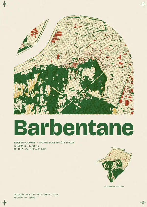 Affiche de Barbentane, calculée par 123-fr d'après l'IGN