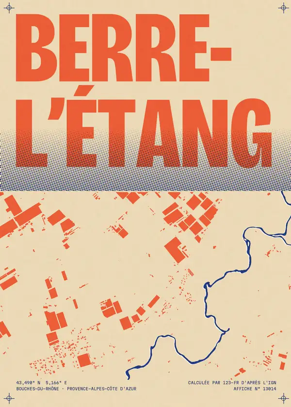 Affiche de Berre-l'Étang, calculée par 123-fr d'après l'IGN