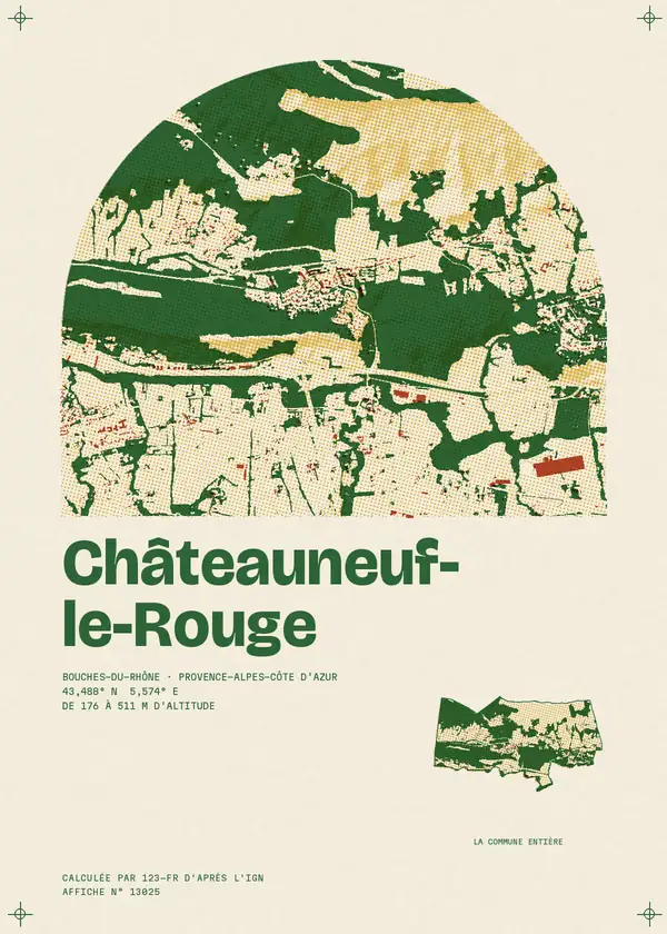 Affiche de Châteauneuf-le-Rouge, calculée par 123-fr d'après l'IGN