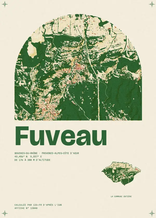 Affiche de Fuveau, calculée par 123-fr d'après l'IGN