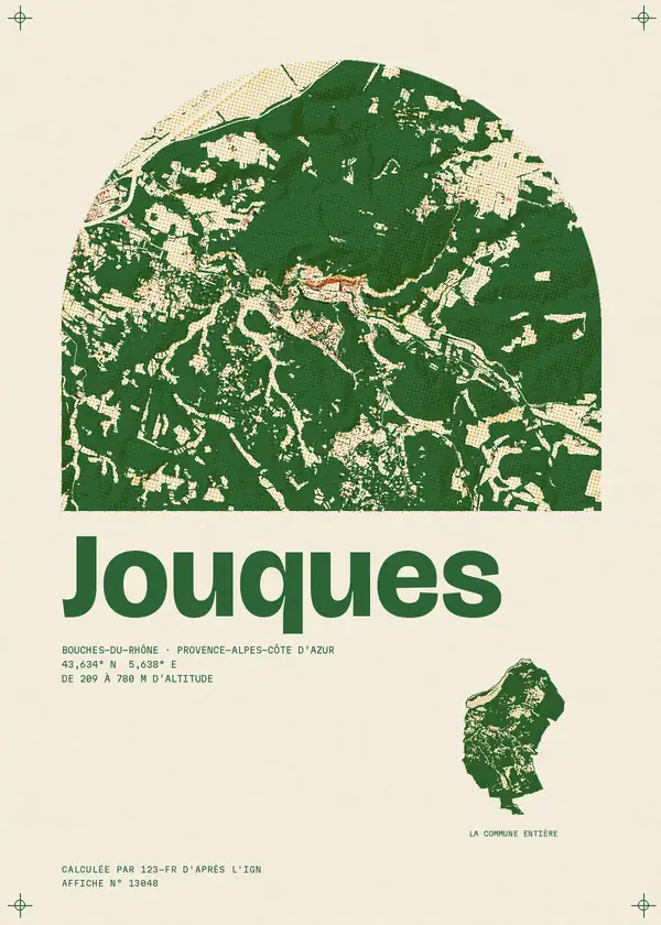 Affiche de Jouques, calculée par 123-fr d'après l'IGN