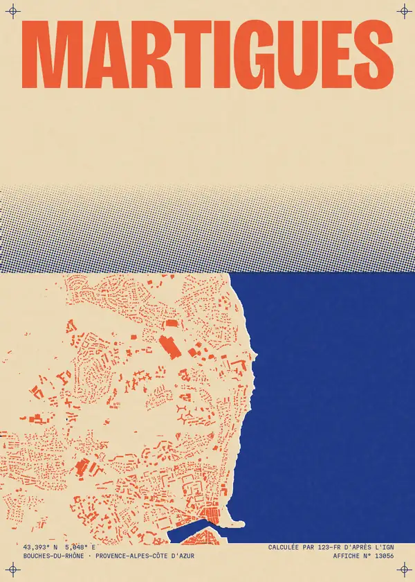Affiche de Martigues, calculée par 123-fr d'après l'IGN