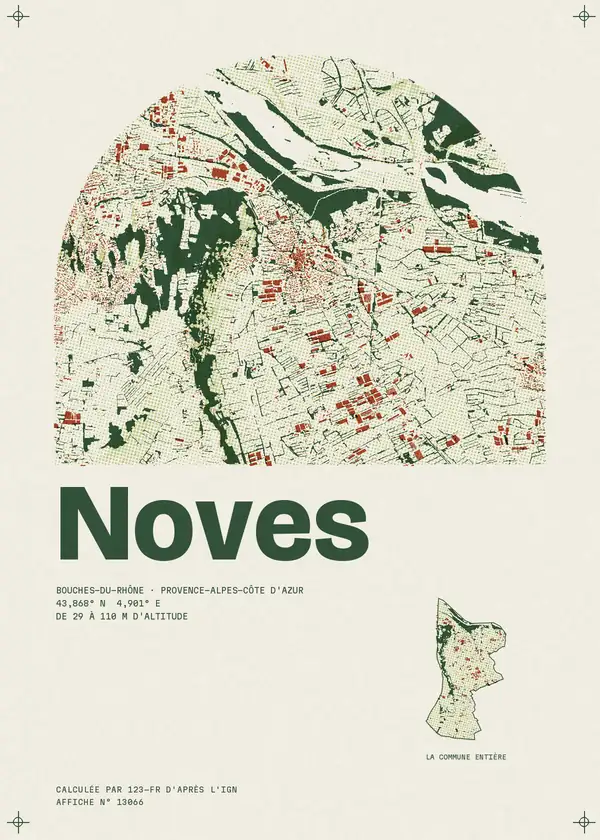 Affiche de Noves, calculée par 123-fr d'après l'IGN