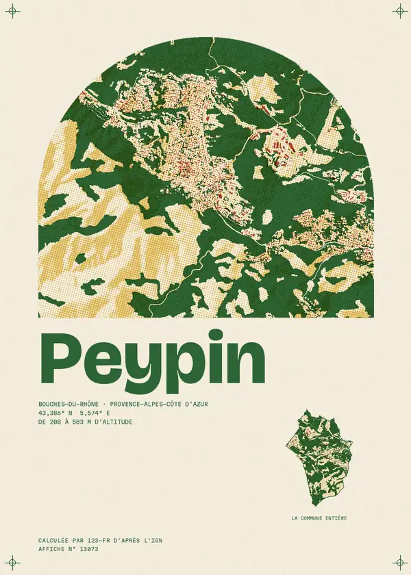Affiche de Peypin, calculée par 123-fr d'après l'IGN