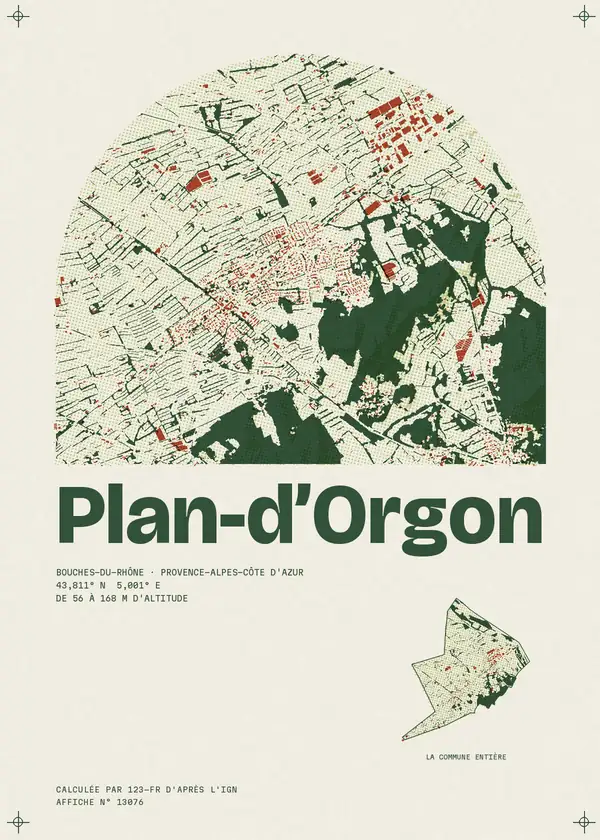 Affiche de Plan-d'Orgon, calculée par 123-fr d'après l'IGN