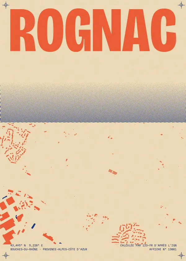 Affiche de Rognac, calculée par 123-fr d'après l'IGN