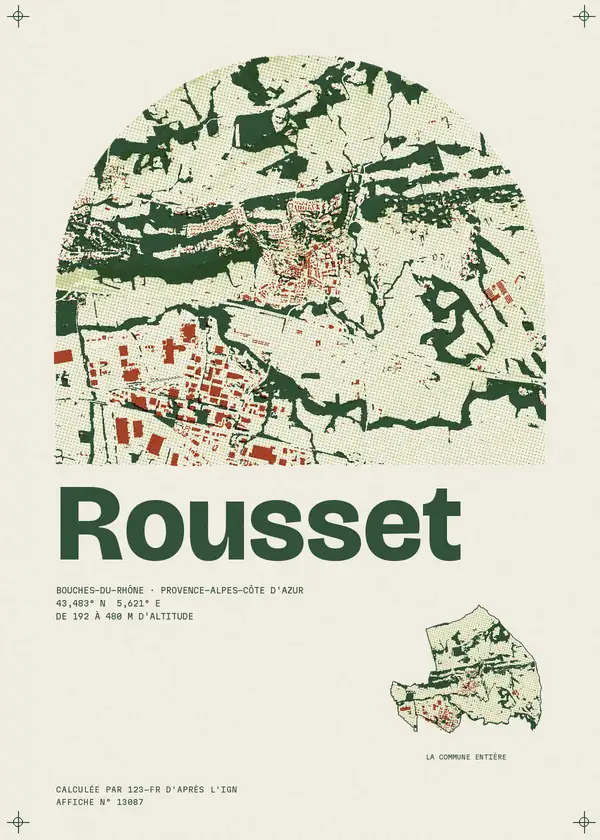 Affiche de Rousset, calculée par 123-fr d'après l'IGN