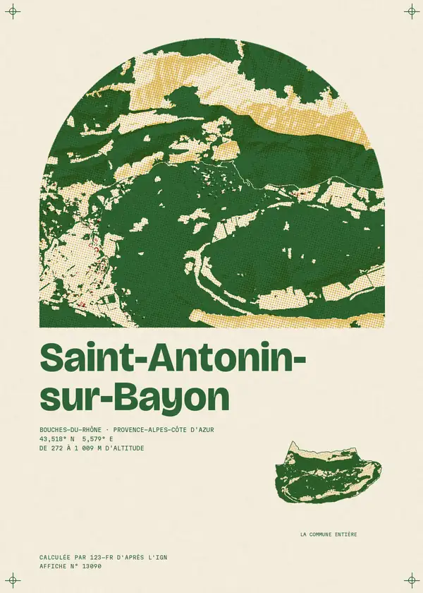 Affiche de Saint-Antonin-sur-Bayon, calculée par 123-fr d'après l'IGN