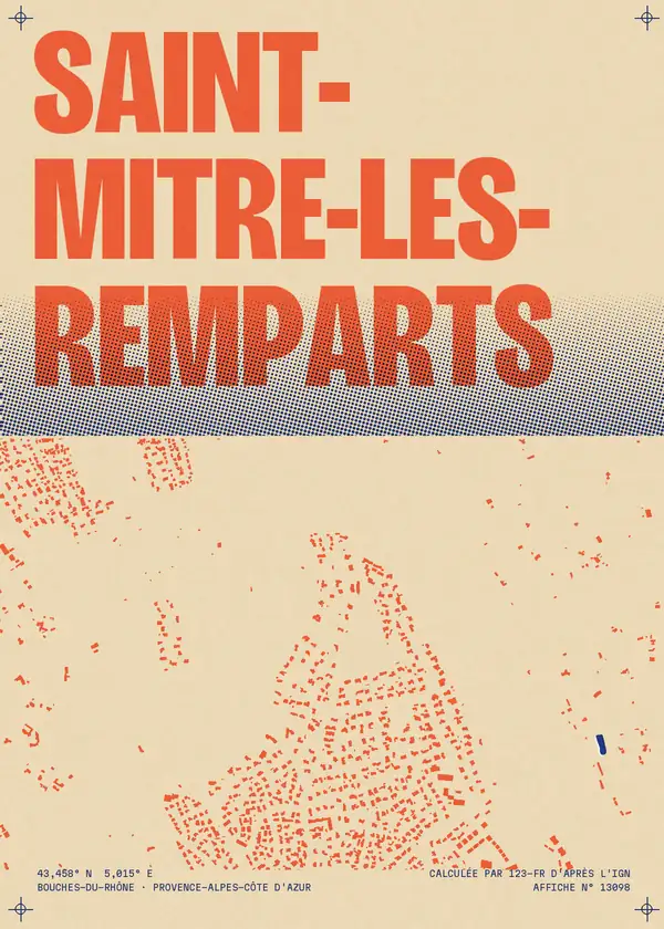 Affiche de Saint-Mitre-les-Remparts, calculée par 123-fr d'après l'IGN