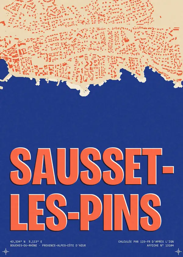 Affiche de Sausset-les-Pins, calculée par 123-fr d'après l'IGN