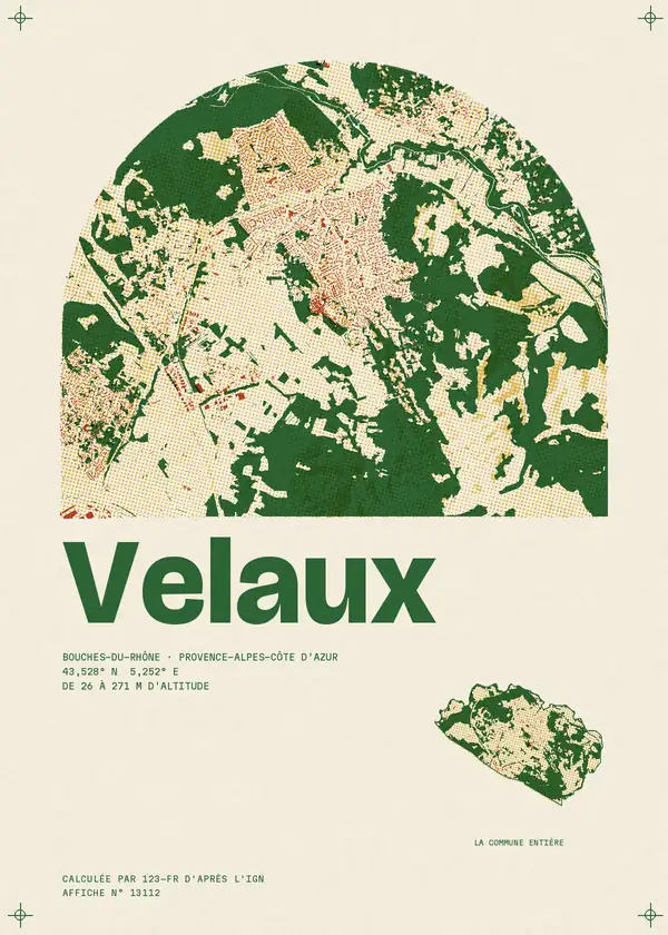 Affiche de Velaux, calculée par 123-fr d'après l'IGN