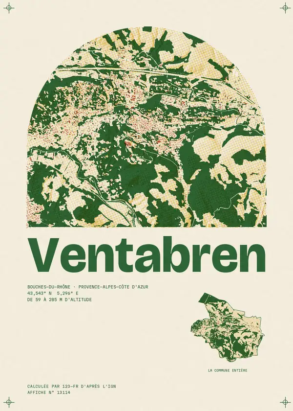 Affiche de Ventabren, calculée par 123-fr d'après l'IGN