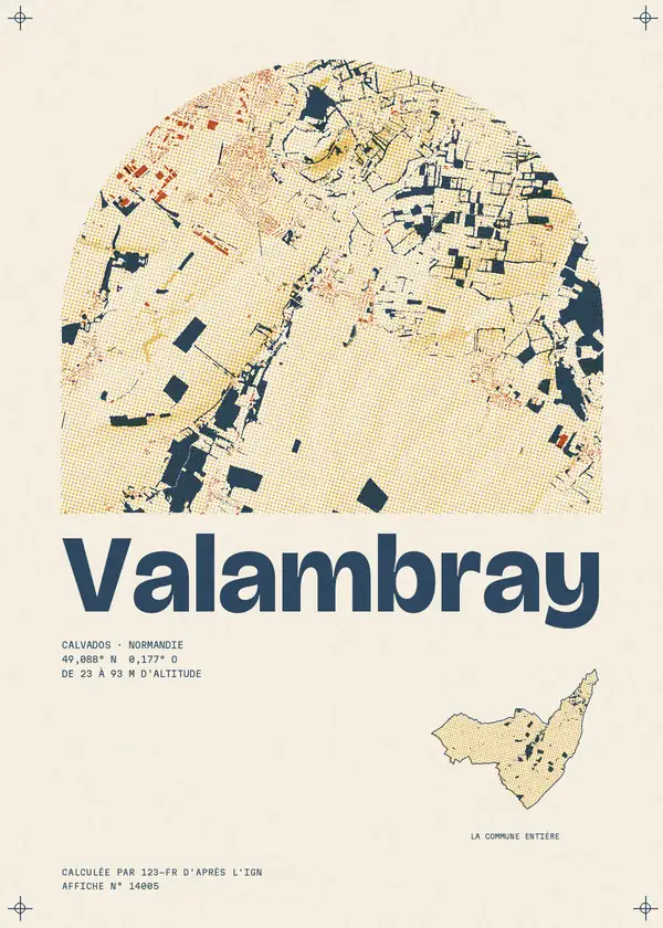 Affiche de Valambray, calculée par 123-fr d'après l'IGN