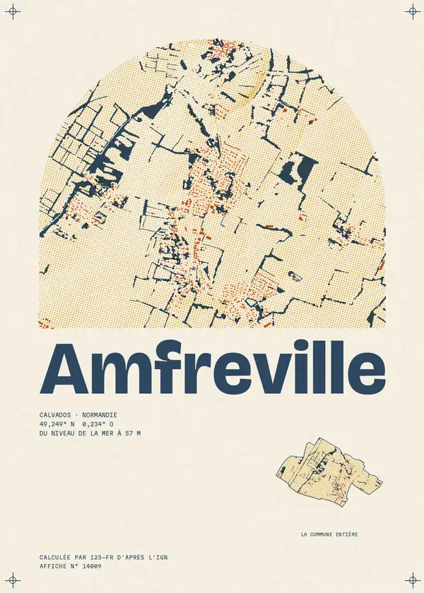Affiche de Amfreville, calculée par 123-fr d'après l'IGN