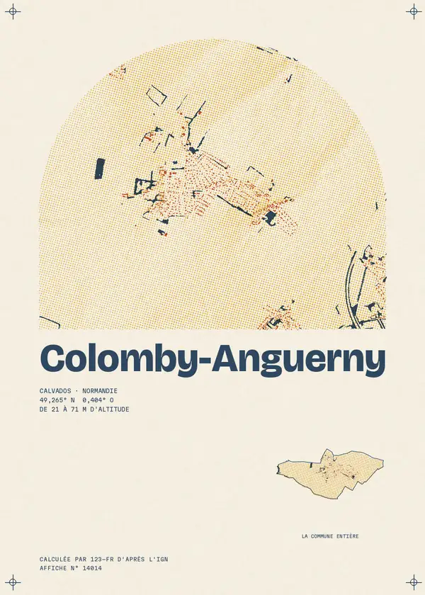 Affiche de Colomby-Anguerny, calculée par 123-fr d'après l'IGN