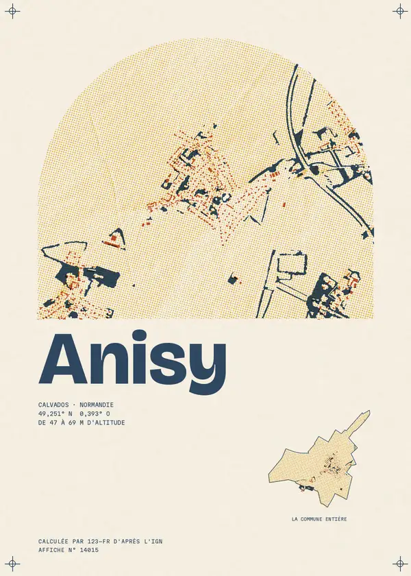 Affiche de Anisy, calculée par 123-fr d'après l'IGN