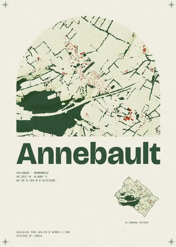 Affiche de Annebault, calculée par 123-fr d'après l'IGN