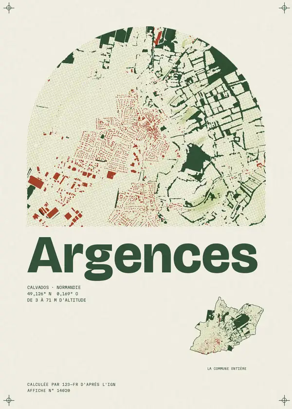 Affiche de Argences, calculée par 123-fr d'après l'IGN