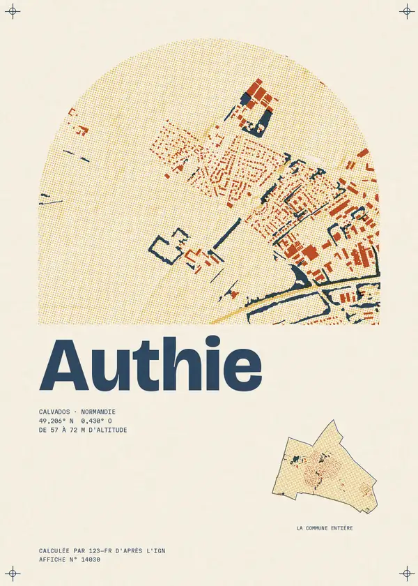 Affiche de Authie, calculée par 123-fr d'après l'IGN