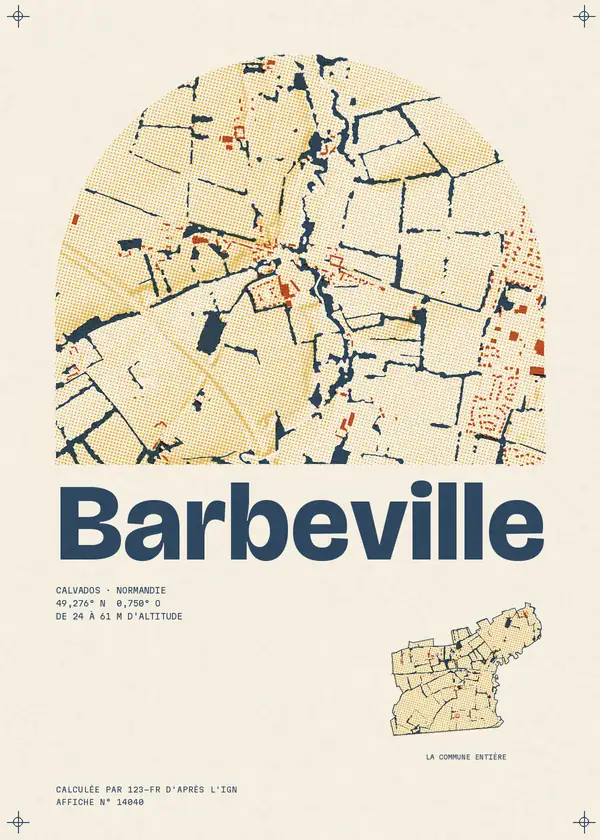 Affiche de Barbeville, calculée par 123-fr d'après l'IGN