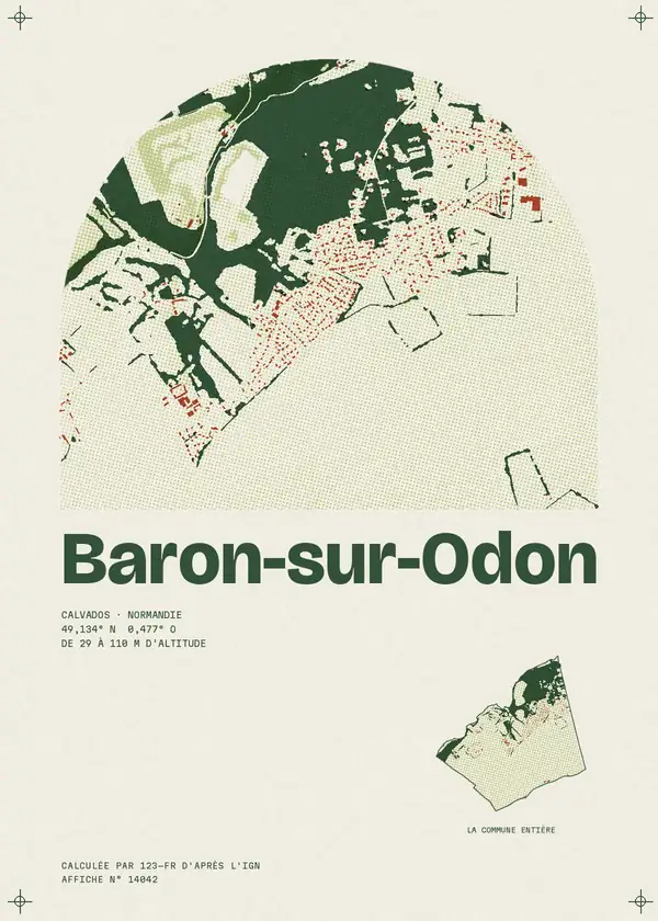 Affiche de Baron-sur-Odon, calculée par 123-fr d'après l'IGN